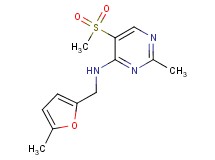 2-methyl-N-[(5-methyl-2-furyl)methyl]-5-(methylsulfonyl)pyrimidin-4-amine