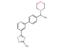 4-(1-{4-[4-(3-methyl-1,2,4-oxadiazol-5-yl)pyridin-2-yl]phenyl}ethyl)morpholine