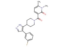 3-({4-[4-(3-fluorophenyl)-1H-pyrazol-5-yl]piperidin-1-yl}carbonyl)-1,6-dimethylpyridin-2(1H)-one