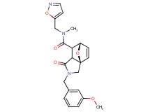 (3aR*,6S*)-N-(isoxazol-5-ylmethyl)-2-(3-methoxybenzyl)-N-methyl-1-oxo-1,2,3,6,7,7a-hexahydro-3a,6-epoxyisoindole-7-carboxamide