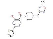 5-({4-[(5-methyl-1,2,4-oxadiazol-3-yl)methyl]piperazin-1-yl}carbonyl)-2-(2-thienyl)pyrimidin-4-ol