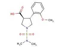 (3S*,4R*)-1-[(dimethylamino)sulfonyl]-4-(2-methoxyphenyl)-3-pyrrolidinecarboxylic acid