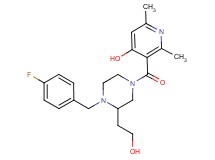 3-{[4-(4-fluorobenzyl)-3-(2-hydroxyethyl)-1-piperazinyl]carbonyl}-2,6-dimethyl-4-pyridinol