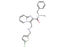 N-benzyl-3-({[(5-chloro-2-thienyl)methyl]amino}methyl)-N-methylimidazo[1,2-a]pyridine-2-carboxamide