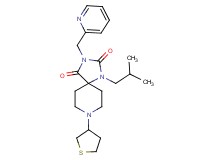 1-isobutyl-3-(2-pyridinylmethyl)-8-(tetrahydro-3-thienyl)-1,3,8-triazaspiro[4.5]decane-2,4-dione
