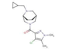(1R*,5R*)-3-[(4-chloro-1,5-dimethyl-1H-pyrazol-3-yl)carbonyl]-6-(cyclopropylmethyl)-3,6-diazabicyclo[3.2.2]nonane