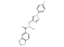 N-{[1-(4-fluorophenyl)-1H-pyrazol-4-yl]methyl}-N-methyl-2,3-dihydro-1-benzofuran-5-carboxamide