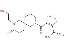 2-(2-hydroxyethyl)-8-[(4-isopropyl-1,2,3-thiadiazol-5-yl)carbonyl]-2,8-diazaspiro[5.5]undecan-3-one