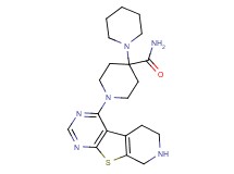 1'-(5,6,7,8-tetrahydropyrido[4',3':4,5]thieno[2,3-d]pyrimidin-4-yl)-1,4'-bipiperidine-4'-carboxamide dihydrochloride