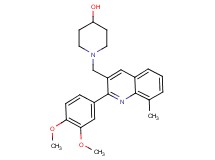 1-{[2-(3,4-dimethoxyphenyl)-8-methyl-3-quinolinyl]methyl}-4-piperidinol