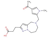 3-{5-[(4-acetyl-1-methyl-1H-pyrrol-2-yl)methyl]-5,6,7,8-tetrahydro-4H-pyrazolo[1,5-a][1,4]diazepin-2-yl}propanoic acid