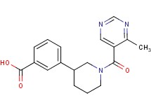 3-{1-[(4-methylpyrimidin-5-yl)carbonyl]piperidin-3-yl}benzoic acid