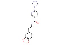 N-[2-(1,3-benzodioxol-5-yl)ethyl]-6-(4H-1,2,4-triazol-4-yl)nicotinamide