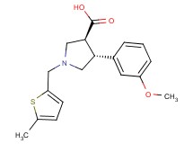 (3S*,4R*)-4-(3-methoxyphenyl)-1-[(5-methyl-2-thienyl)methyl]pyrrolidine-3-carboxylic acid