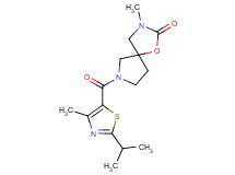 7-[(2-isopropyl-4-methyl-1,3-thiazol-5-yl)carbonyl]-3-methyl-1-oxa-3,7-diazaspiro[4.4]nonan-2-one