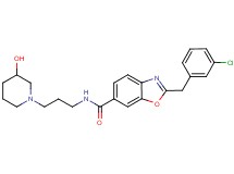 2-(3-chlorobenzyl)-N-[3-(3-hydroxy-1-piperidinyl)propyl]-1,3-benzoxazole-6-carboxamide