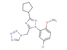 1-{[1-(5-chloro-2-methoxyphenyl)-3-cyclopentyl-1H-1,2,4-triazol-5-yl]methyl}-1H-tetrazole