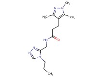 N-[(4-propyl-4H-1,2,4-triazol-3-yl)methyl]-3-(1,3,5-trimethyl-1H-pyrazol-4-yl)propanamide