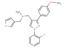 1-[1-(2-fluorophenyl)-3-(4-methoxyphenyl)-1H-pyrazol-4-yl]-N-methyl-N-(3-thienylmethyl)methanamine