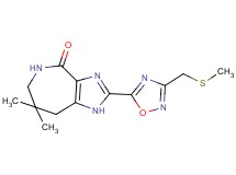 7,7-dimethyl-2-{3-[(methylthio)methyl]-1,2,4-oxadiazol-5-yl}-5,6,7,8-tetrahydroimidazo[4,5-c]azepin-4(1H)-one