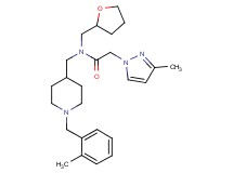 N-{[1-(2-methylbenzyl)-4-piperidinyl]methyl}-2-(3-methyl-1H-pyrazol-1-yl)-N-(tetrahydro-2-furanylmethyl)acetamide