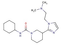 N-cyclohexyl-3-{1-[2-(dimethylamino)ethyl]-1H-imidazol-2-yl}-1-piperidinecarboxamide