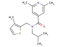 N-isobutyl-2,6-dimethyl-N-[(3-methyl-2-thienyl)methyl]isonicotinamide