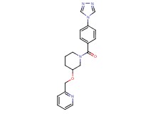 2-[({1-[4-(4H-1,2,4-triazol-4-yl)benzoyl]piperidin-3-yl}oxy)methyl]pyridine