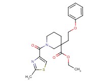 ethyl 1-[(2-methyl-1,3-thiazol-4-yl)carbonyl]-3-(2-phenoxyethyl)-3-piperidinecarboxylate