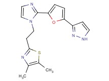 4,5-dimethyl-2-(2-{2-[5-(1H-pyrazol-3-yl)-2-furyl]-1H-imidazol-1-yl}ethyl)-1,3-thiazole