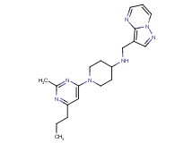 1-(2-methyl-6-propylpyrimidin-4-yl)-N-(pyrazolo[1,5-a]pyrimidin-3-ylmethyl)piperidin-4-amine
