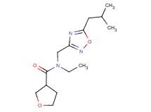 N-ethyl-N-[(5-isobutyl-1,2,4-oxadiazol-3-yl)methyl]tetrahydrofuran-3-carboxamide