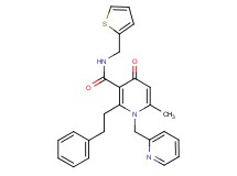 6-methyl-4-oxo-2-(2-phenylethyl)-1-(2-pyridinylmethyl)-N-(2-thienylmethyl)-1,4-dihydro-3-pyridinecarboxamide