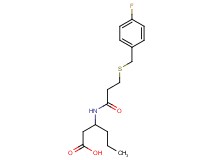 3-({3-[(4-fluorobenzyl)thio]propanoyl}amino)hexanoic acid