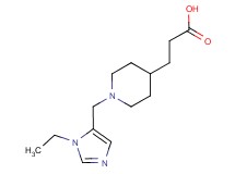 3-{1-[(1-ethyl-1H-imidazol-5-yl)methyl]piperidin-4-yl}propanoic acid