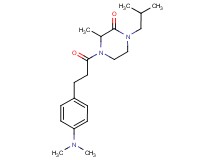 4-{3-[4-(dimethylamino)phenyl]propanoyl}-1-isobutyl-3-methyl-2-piperazinone