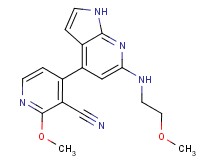 2-methoxy-4-{6-[(2-methoxyethyl)amino]-1H-pyrrolo[2,3-b]pyridin-4-yl}nicotinonitrile