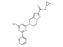 N-cyclopropyl-5-(6-methyl-2-pyridin-3-ylpyrimidin-4-yl)-4,5,6,7-tetrahydropyrazolo[1,5-a]pyrazine-2-carboxamide