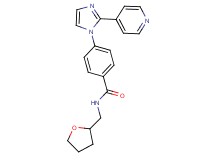 4-(2-pyridin-4-yl-1H-imidazol-1-yl)-N-(tetrahydrofuran-2-ylmethyl)benzamide