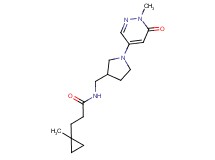 3-(1-methylcyclopropyl)-N-{[1-(1-methyl-6-oxo-1,6-dihydro-4-pyridazinyl)-3-pyrrolidinyl]methyl}propanamide