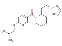 N-isobutyl-5-({2-[2-(1H-pyrazol-1-yl)ethyl]-1-piperidinyl}carbonyl)-2-pyridinamine