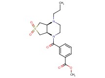methyl 3-{[(4aS*,7aR*)-6,6-dioxido-4-propylhexahydrothieno[3,4-b]pyrazin-1(2H)-yl]carbonyl}benzoate