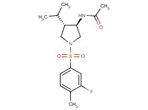 N-{(3R*,4S*)-1-[(3-fluoro-4-methylphenyl)sulfonyl]-4-isopropyl-3-pyrrolidinyl}acetamide