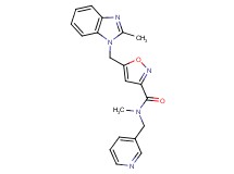 N-methyl-5-[(2-methyl-1H-benzimidazol-1-yl)methyl]-N-(3-pyridinylmethyl)-3-isoxazolecarboxamide