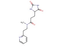 3-(2,5-dioxo-4-imidazolidinyl)-N-methyl-N-[2-(2-pyridinyl)ethyl]propanamide