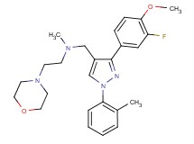 N-{[3-(3-fluoro-4-methoxyphenyl)-1-(2-methylphenyl)-1H-pyrazol-4-yl]methyl}-N-methyl-2-(4-morpholinyl)ethanamine