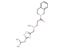 3-(3,4-dihydroisoquinolin-2(1H)-yl)-N-[(5-isobutyl-1,2,4-oxadiazol-3-yl)methyl]-N-methyl-3-oxopropan-1-amine