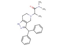 2-[3-(diphenylmethyl)-1,4,6,7-tetrahydro-5H-pyrazolo[4,3-c]pyridin-5-yl]-N,N-dimethylpropanamide