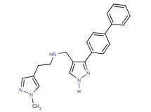 N-{[3-(4-biphenylyl)-1H-pyrazol-4-yl]methyl}-2-(1-methyl-1H-pyrazol-4-yl)ethanamine