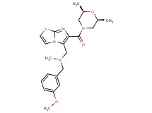 1-(6-{[(2R*,6S*)-2,6-dimethyl-4-morpholinyl]carbonyl}imidazo[2,1-b][1,3]thiazol-5-yl)-N-(3-methoxybenzyl)-N-methylmethanamine